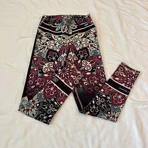 Brandfit High-Waisted Athletic Compression Leggings OSFM floral full length